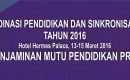 PEMANGGILAN PESERTA RAKOR KEMITRAAN PENDIDIKAN DAN SINKRONISASI PROGRAM TAHUN 2016